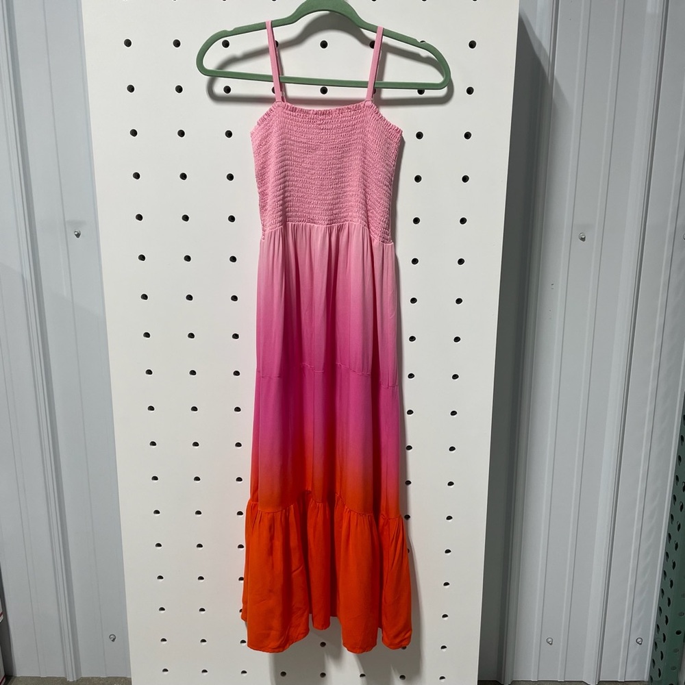 NWT Design History Girls Ombre Pink and Orange Dress Size XL